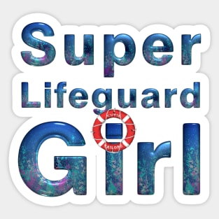 Super Lifeguard Girl Sticker